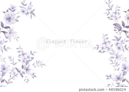 Elegant watercolor hand painted flower Elegant watercolor hand painted flower 48596024