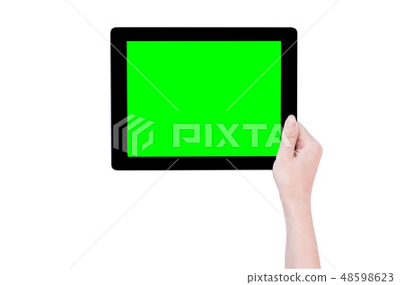 Feminine hand intelligent hand machine flat electric reed clipping mockup clipping path mockup path Feminine hand intelligent hand machine flat electric reed clipping mockup clipping path mockup path 48598623