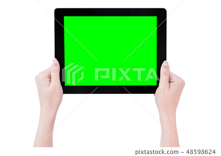 Feminine hand intelligent hand machine flat electric reed clipping mockup clipping path mockup path Feminine hand intelligent hand machine flat electric reed clipping mockup clipping path mockup path 48598624