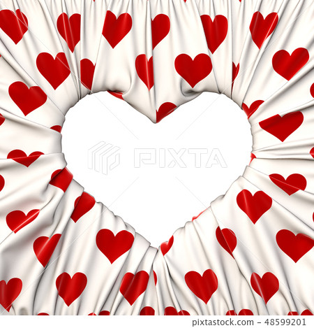 Download Fabric Heart Shaped Picture Frame 3d Rendering Stock Illustration 48599201 Pixta