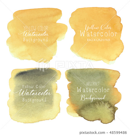 Yellow abstract watercolor background. 48599486
