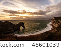 England's Dorset in the UK and Durhdore's Natural Bridge on the Jurassic Coast on the coast of East Devon 48601039