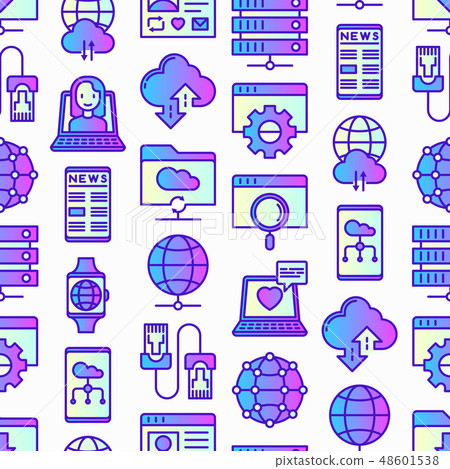 Information technology seamless pattern Information technology seamless pattern 48601538
