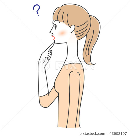 People woman doubt illustration - Stock Illustration [48602197] - PIXTA