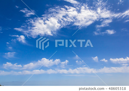 Okinawa's blue sky cloud material 48605318