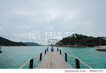 A man hitting the sea breeze 48605372