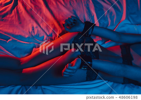 sexy ass young girl with handcuffs for BDSM sex with domination 48606198