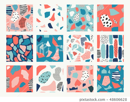 Set with abstract pattern. Set with abstract pattern. 48606628