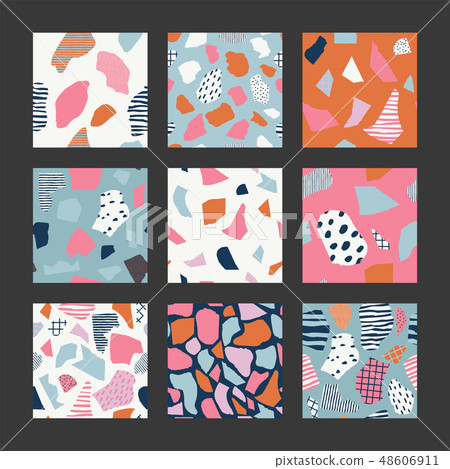 Set with abstract pattern. Set with abstract pattern. 48606911