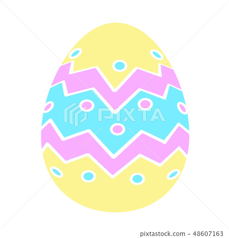 Color Easter egg vector icons flat style Color Easter egg vector icons flat style 48607163