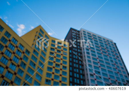 Abstract blurred buildings 48607619