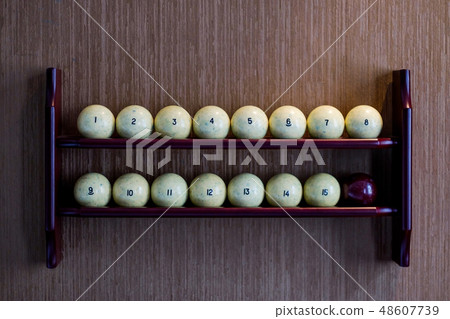 Stand with equipment for russian billiards 48607739