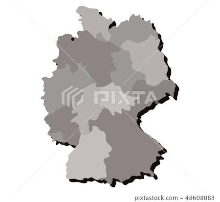 map germany with regions 48608083