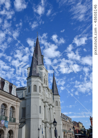 St. Louis Cathedral on the North of Jackson Square 48608146