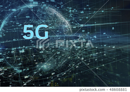 Advanced Technology 5G AI Artificial... - Stock Illustration [48608881 ...