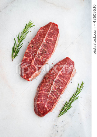 Raw fresh meat Top Blade steaks. Raw fresh meat Top Blade steaks. 48609630