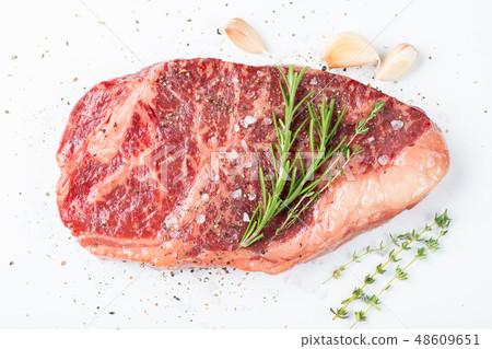 Fresh raw Prime Black Angus beef steaks. Fresh raw Prime Black Angus beef steaks. 48609651