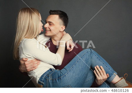 Portrait of a beautiful young couple. 48610126
