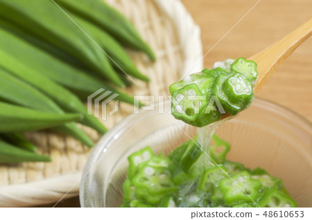 秋葵粘性圖像 48610653