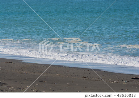 浪潮在沙灘上擊敗 48610818