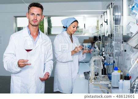 Attentive glad man testing wine qualities 48612601