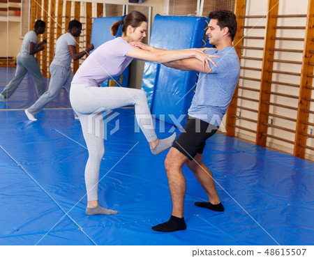 People practicing self defense techniques People practicing self defense techniques 48615507