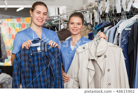 Women workers with clean garment 48615902