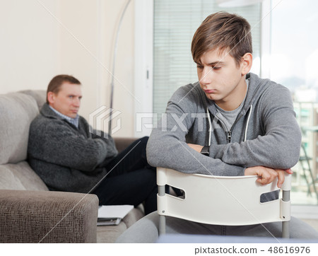 Teenager son quarreled with her father 48616976