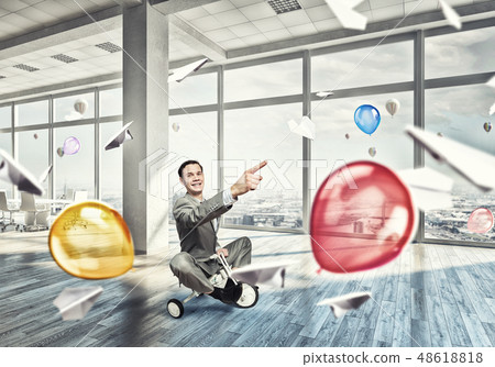 He is acting like a child 48618818