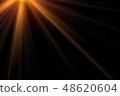 Sun rays light isolated on black background  48620604