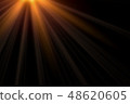 Sun rays light isolated on black background  48620605
