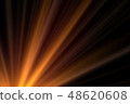 Sun rays light isolated on black background  48620608