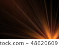 Sun rays light isolated on black background  48620609
