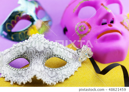 A festive,Beautiful white mardi gras A festive,Beautiful white mardi gras 48621459