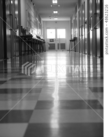 School hallway School hallway 48623216