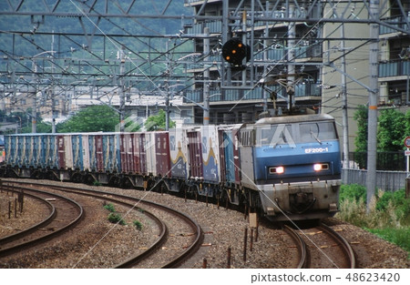 EF 2001 Old paint color freight train 48623420