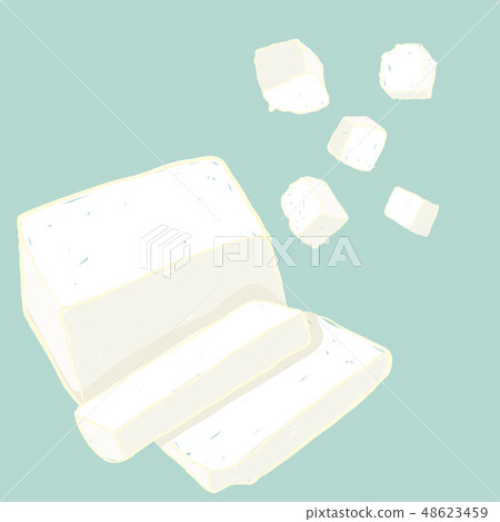 Vector painterly set of tofu. Vector painterly set of tofu. 48623459