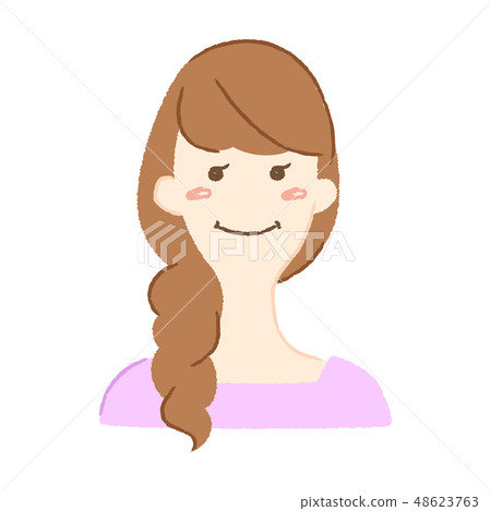 一名逗人喜愛的婦女的例證有微笑的 48623763