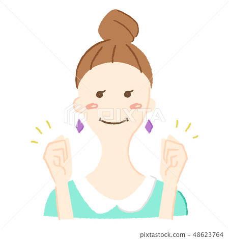 Illustration of a healthy woman full of energy. 48623764