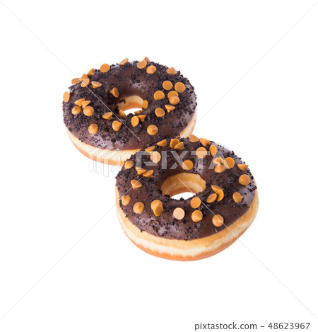 donut or donut with concept on a background. donut or donut with concept on a background. 48623967