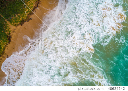 Sea on sand beach turquoise water nature landscape Sea on sand beach turquoise water nature landscape 48624242