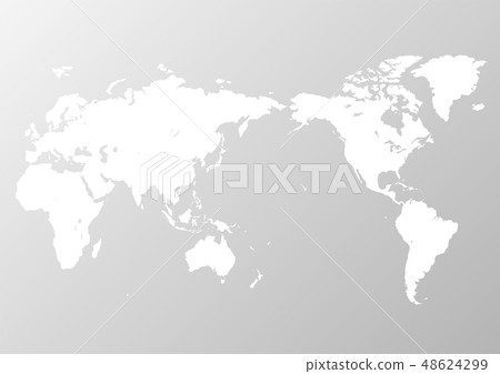 Gray background gradation and white world map 48624299