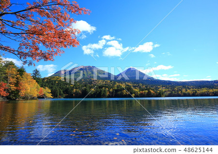 Onnato Mt. Ukudake of autumn leaves and Akagi Fuji 48625144