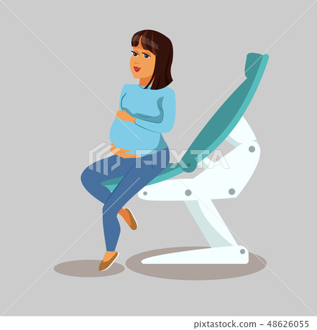 Pregnant Woman in Hospital Cartoon Illustration Pregnant Woman in Hospital Cartoon Illustration 48626055