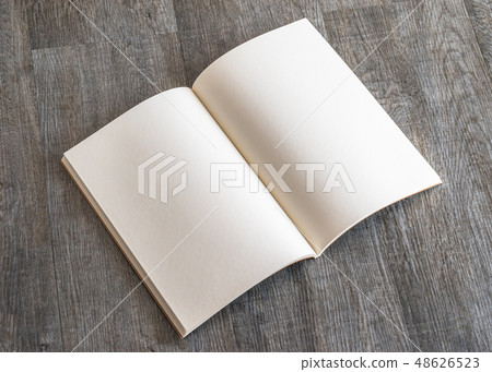 Blank open A4 size book, catalog, magazine mockup Blank open A4 size book, catalog, magazine mockup 48626523