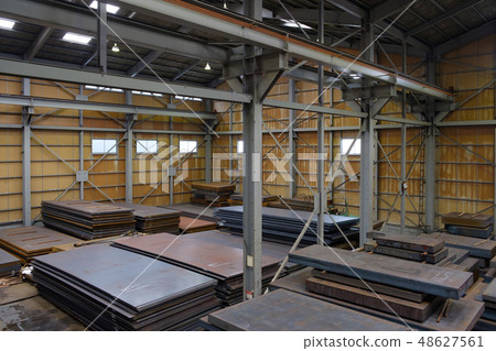 Warehouse of steel works 48627561
