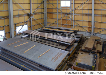 Warehouse of steel works 48627562