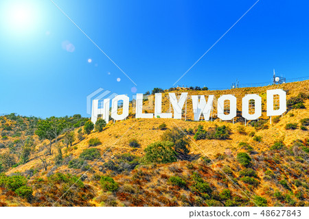 Inscription Hollywood on the Hollywood Hills 48627843