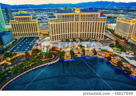 Casino, hotel and resort-Bellagio. Las Vegas. Casino, hotel and resort-Bellagio. Las Vegas. 48627849