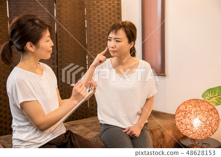 A woman undergoing counseling A woman undergoing counseling 48628153
